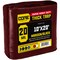 Core Tarps Heavy Duty Tarp, 10 ft x 20 ft, 20 Mil, Maroon, Polyethylene CT-707-10X20 - alternate 1
